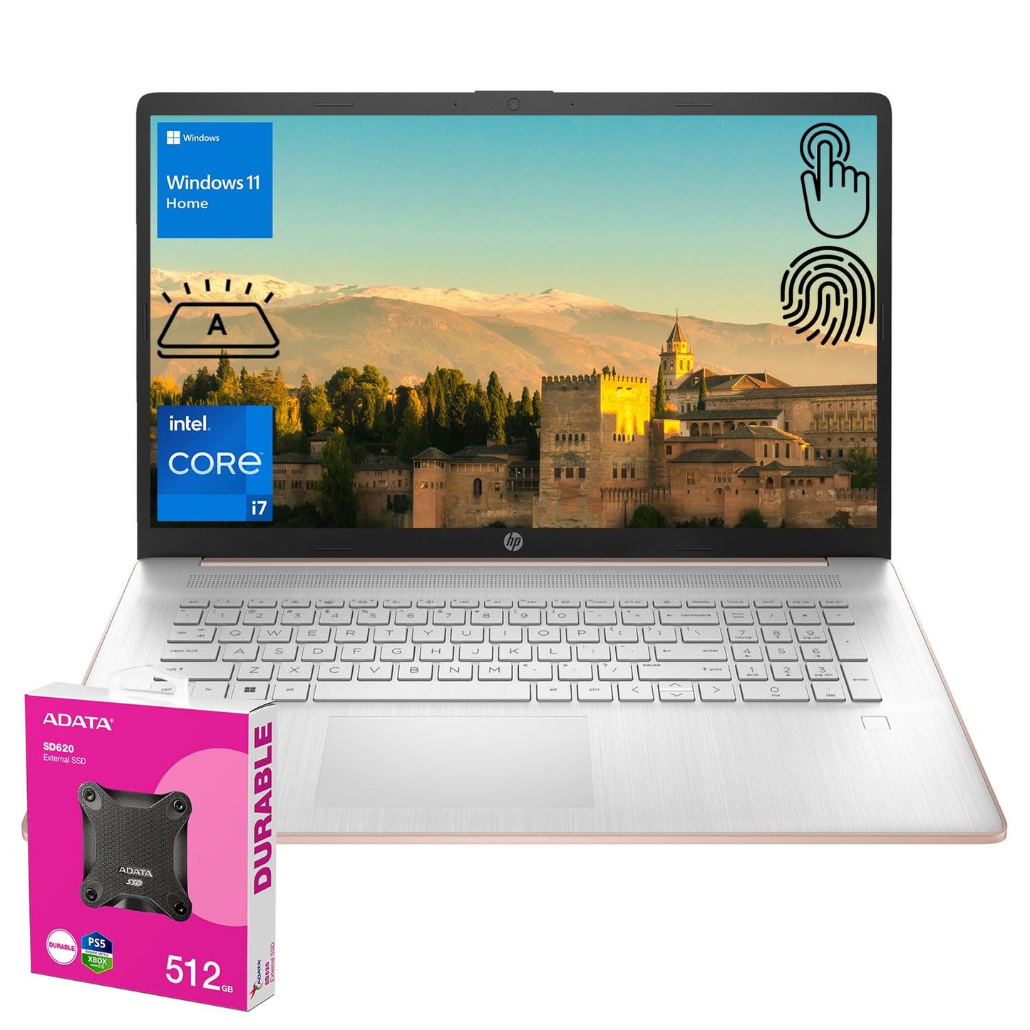 Hp Premium 17.3 Laptop, 17.3 Hd+ Touchscreen, Intel Core I7-1355U, 64Gb Ram, 2Tb Ssd, Webcam, Hdmi, Backlit Kb, Fp Reader, Wi-Fi