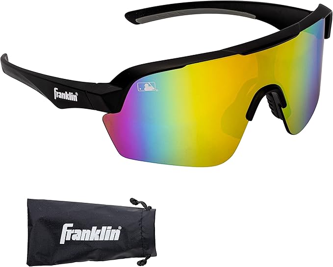 Franklin Sports Baseball + Softball Sunglasses - Men's + Women's Sports Sunglasses - Flip Up Shades + Non Flip Glasses