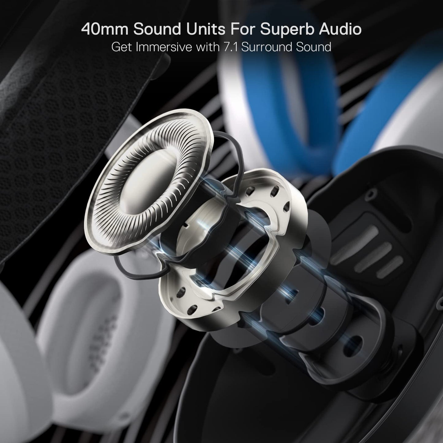 Redragon H848 Bt Wireless Gaming Headset - Lightweight - 7.1 Surround Sound - 40Mm Drivers - Detachable Microphone - Multi Platf
