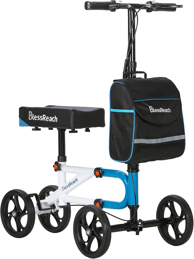 Knee Scooter，Knee Scooter for Adults for Foot Surgery，Knee Walker for Foot Injuries Compact Crutch Alternative with Dual B...