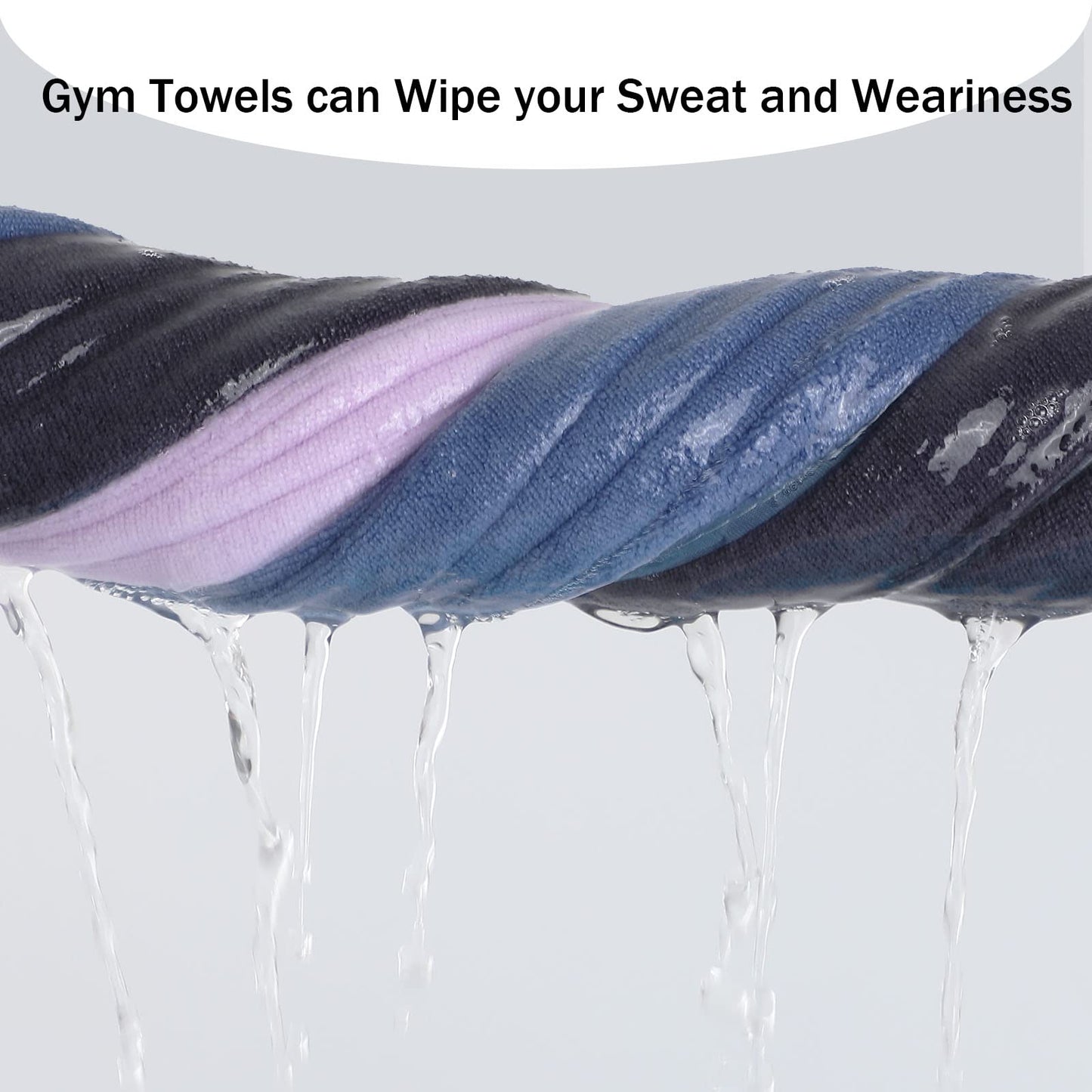 Wuwahold Microfiber Gym Towels Bigger Size Super Soft for Exercise Fitness, Sports, Workout, 380-GSM 15-Inch x 31-Inch Quick-Drying Towels (3 Pack, Grey)