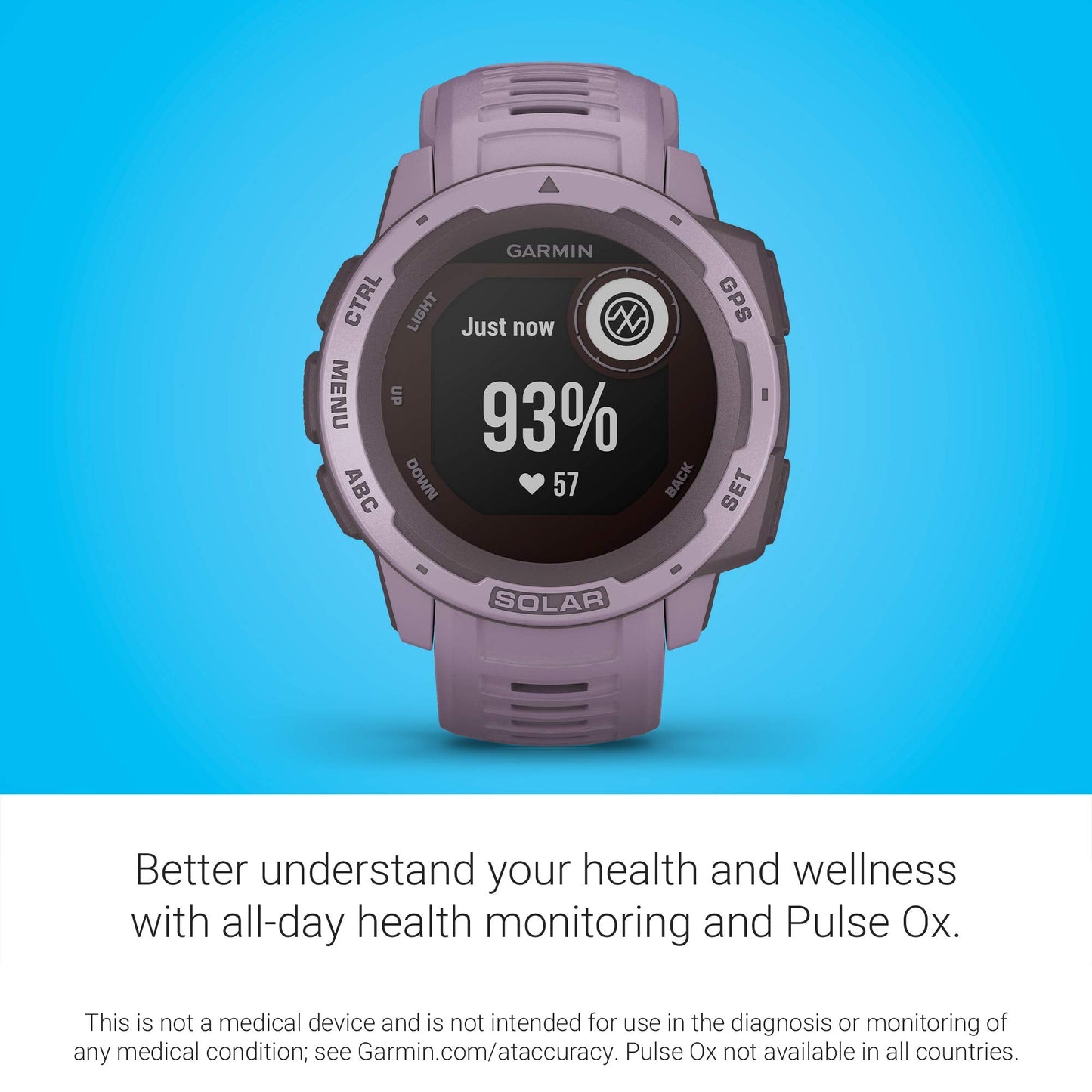 Garmin Instinct Solar, Rugged Outdoor Smartwatch With Solar Charging Capabilities, Built-In Sports Apps And Health Monitoring, O
