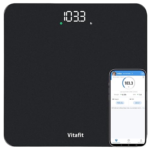 Vitafit Smart Digital Bathroom Scale for Body Weight, High Precision Assured by Weight Scale Professional Factory Since 20...