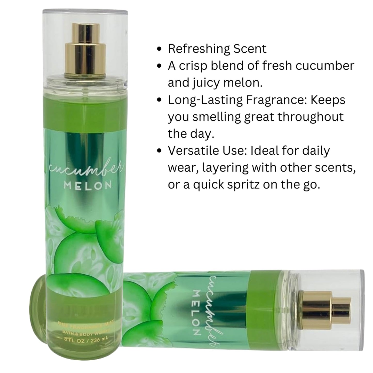 Bath and Body Works Cucumber Melon Fragrance Mist Splash by Jubujub