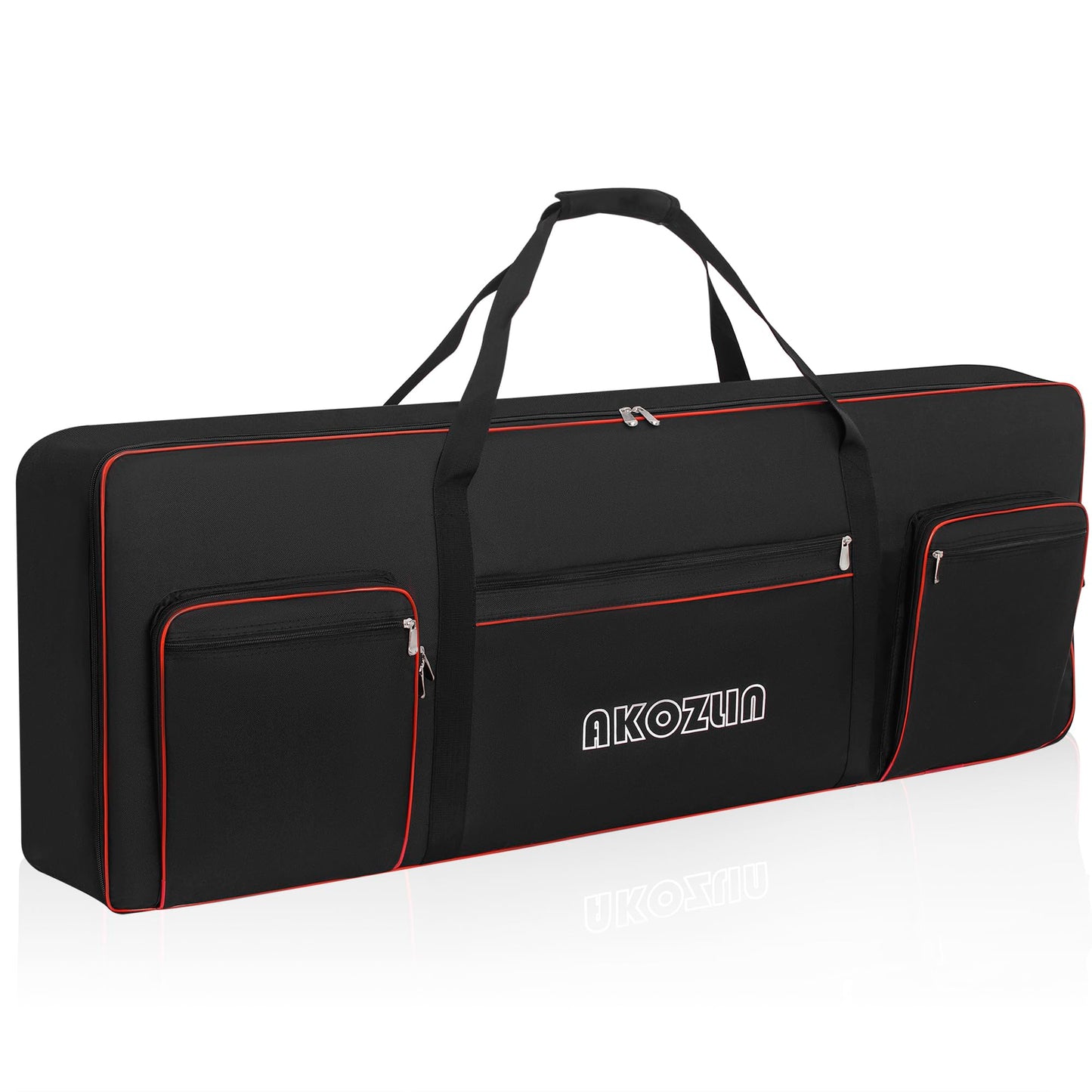 AKOZLIN 76 Keys Electric Piano Keyboard Gig Bag 47x6.5x18.1 Soft 76 Note Keyboards Case With 5-Pocket for Keyboard Accessaries