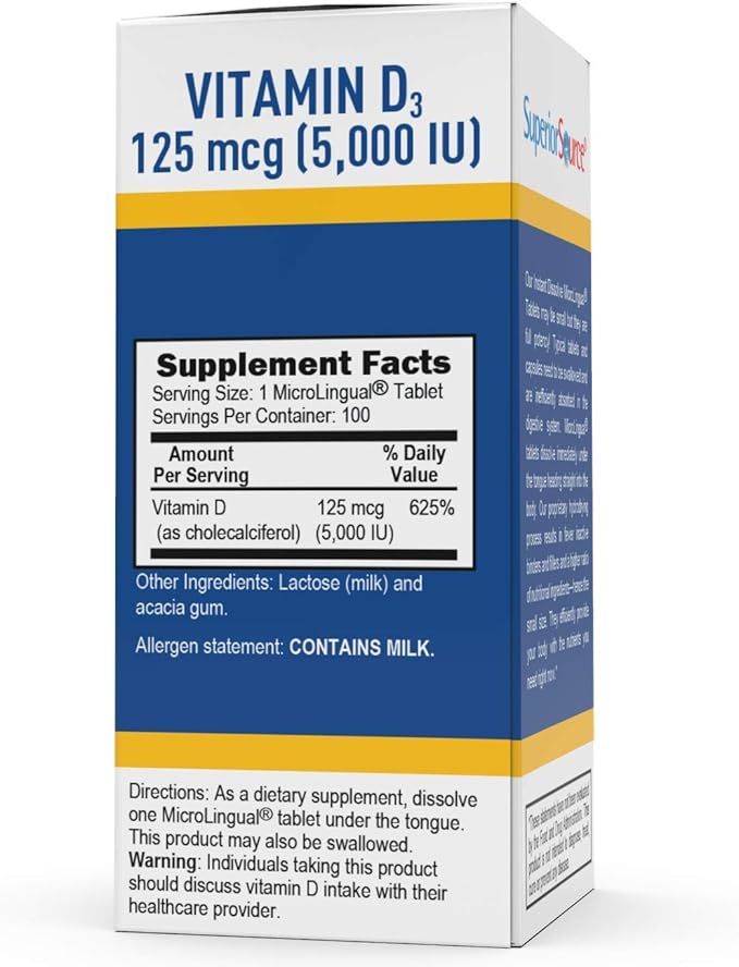 Superior Source Vitamin D3 Extra Strength 5,000 IU 100