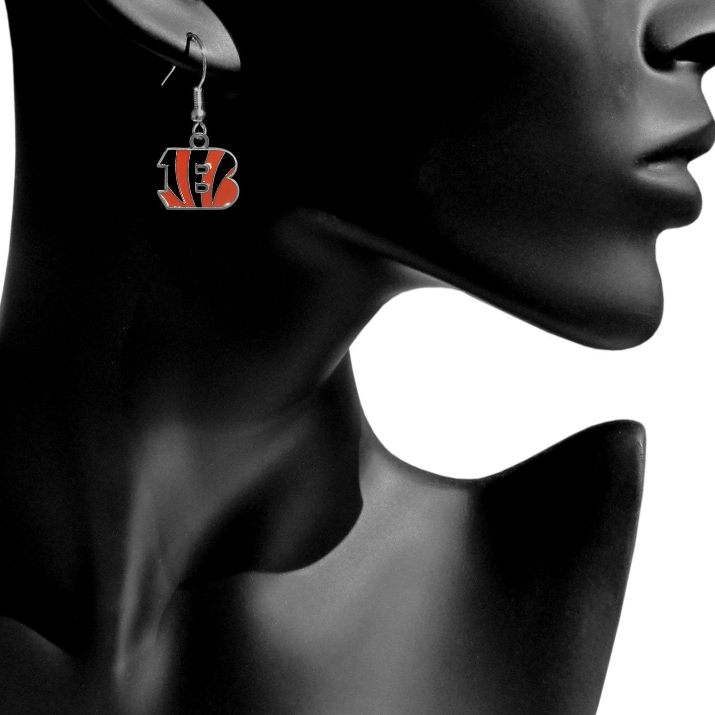 NFL Siskiyou Sports Womens Cincinnati Bengals Dangle Earrings One Size Team Color