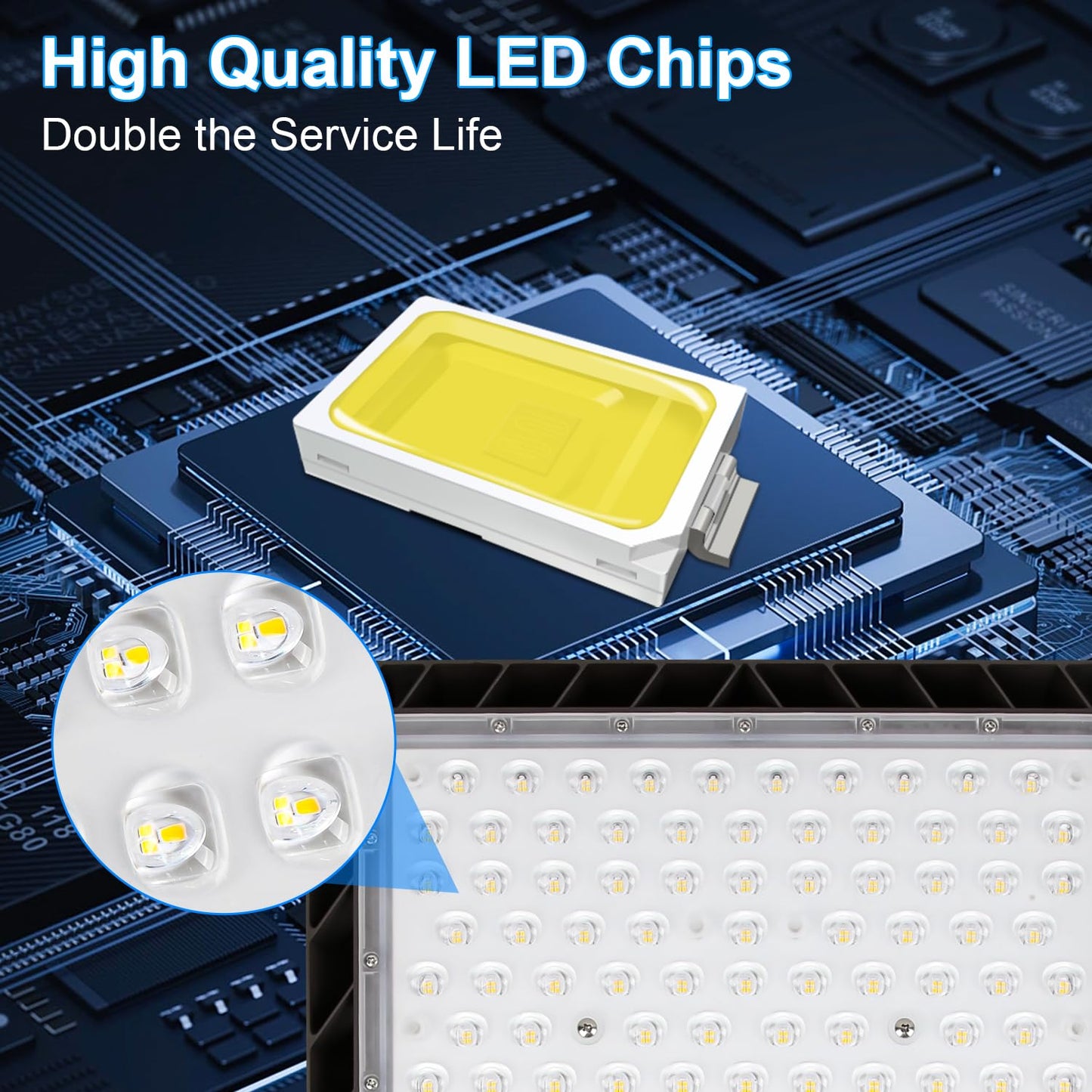 Ledmo 480W Led Parking Lot Light  Dusk To Dawn Outdoor Commercial Area Lighting  Ip65 Exterior 5000K 72000Lm Super Bright Security Flood Light Heavy Duty 2 Pack