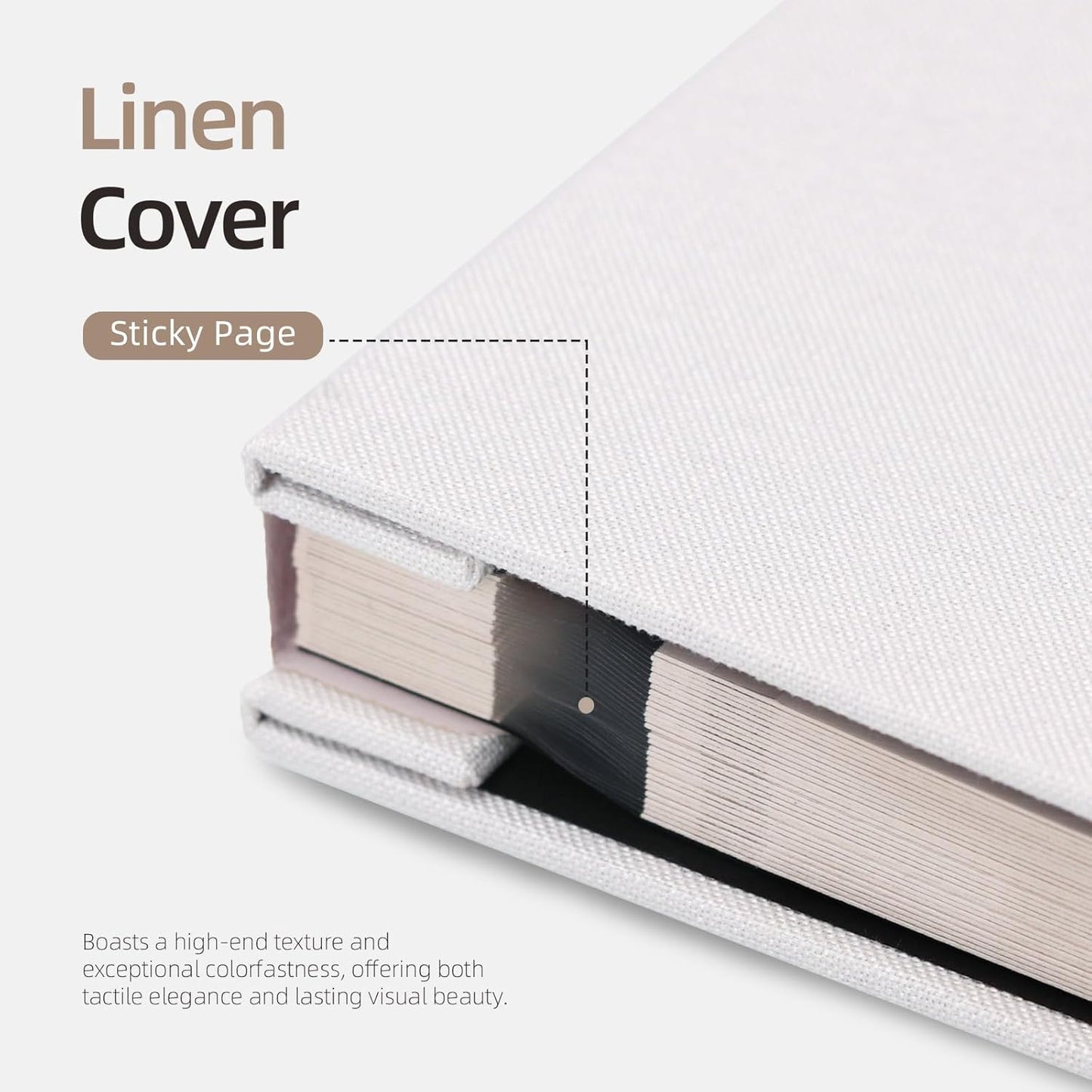 Vienrose Large Photo Album Self Adhesive for 4x6 8x10 10x12 Pictures Scrapbook Album DIY Scrap Book 40 Sticky Pages with A Metallic Pen 13"x12.6"40 Pages