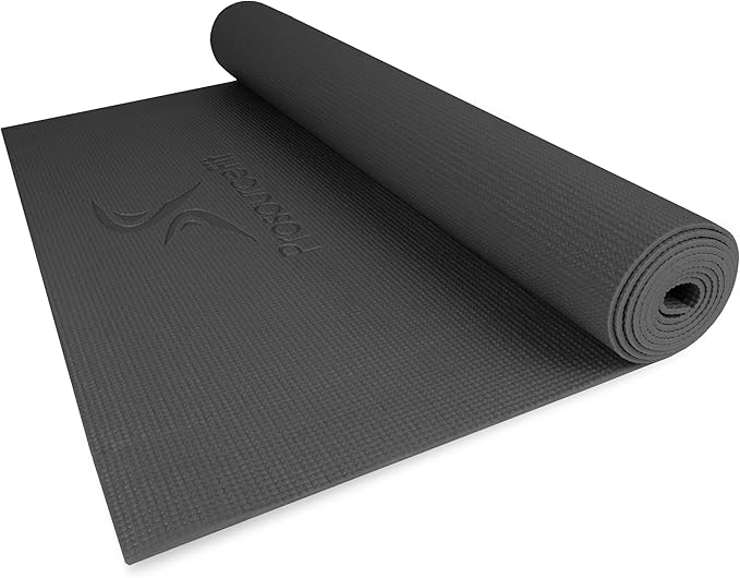 ProsourceFit Classic Yoga Mat 1/8” (3mm) Thick, Extra Long 72-Inch Lightweight Fitness Mat with Non-Slip Grip for Yoga, Pi...
