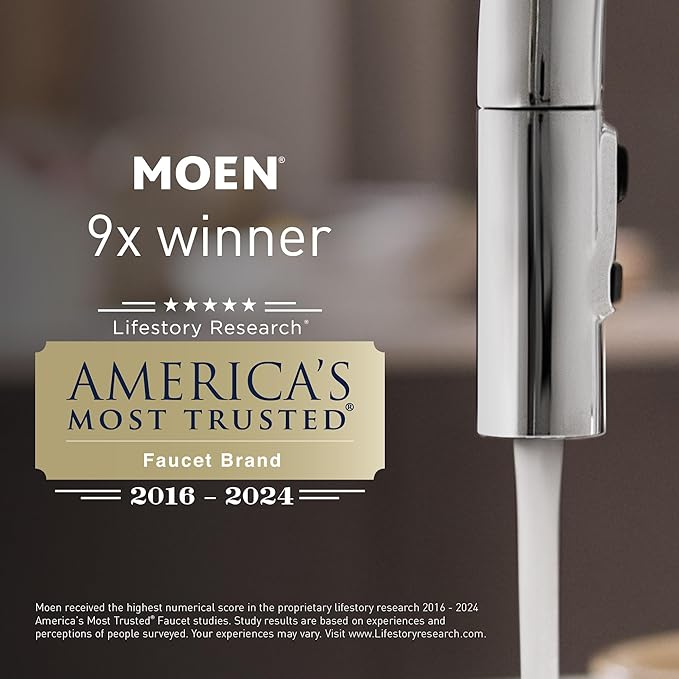 Moen Haelyn Spot Resist Stainless Touchless Single-Handle Pull-Down Sprayer Kitchen Faucet with Soap Dispenser, Features Power Clean for a Faster Wash, 87627EWSRS
