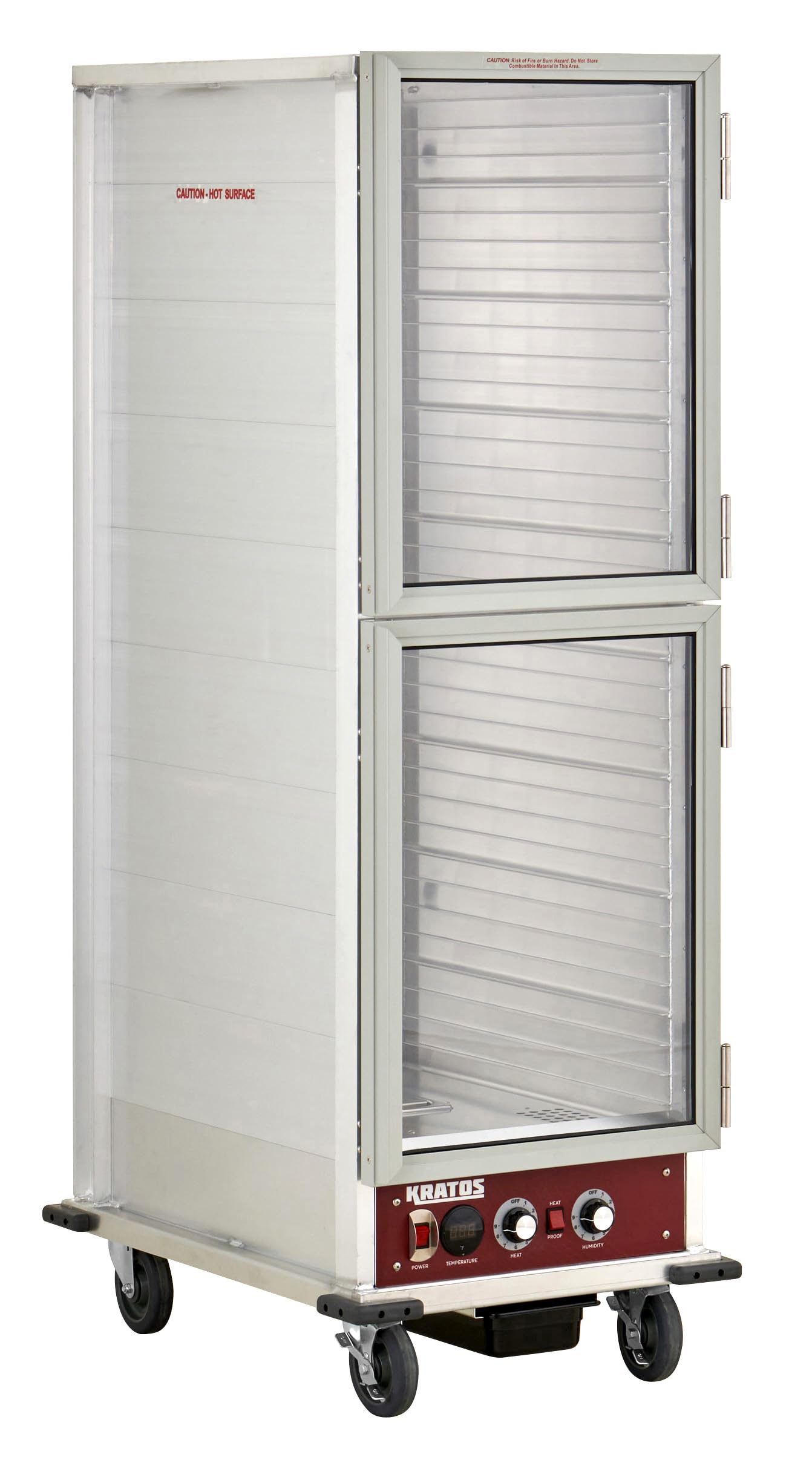 Kratos Full Size Commercial Non-Insulated Holding and Proofing Cabinet with Clear Dutch Doors, Holds 36 Full Size Sheet Pans, 120V, 1440W (28W-602)