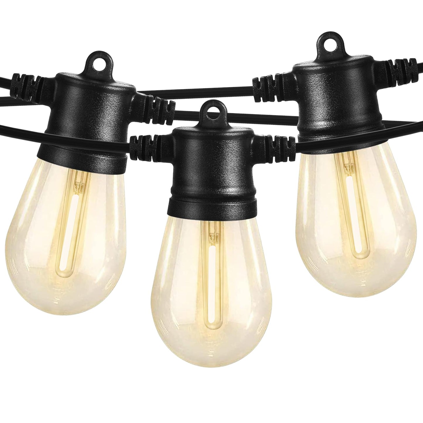Sunthin Outdoor String Lights, 96Ft Patio Lights With 32 Led Bulbs, Black Shatterproof For Garden, Deck, Porch, Party, Model Gls-18J2P-E26