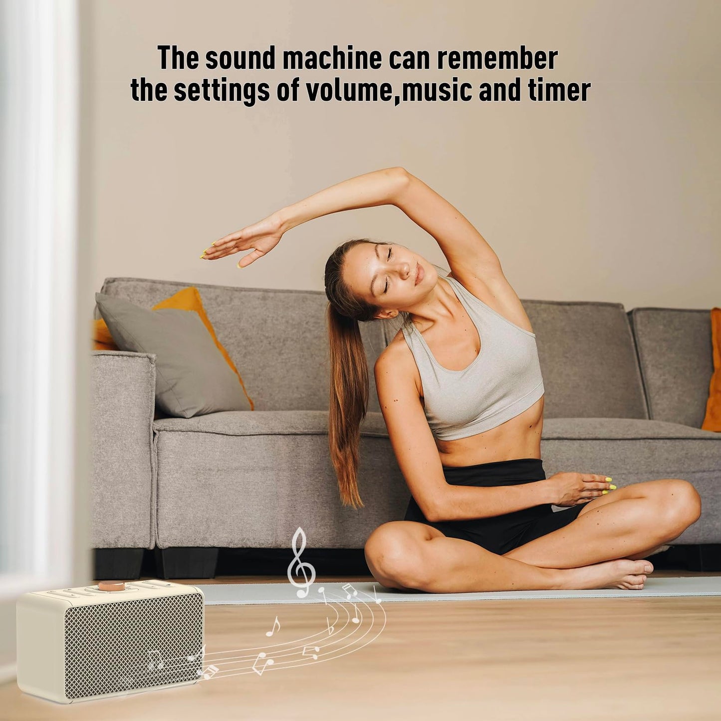 ZOWEETEK Sound Machine with 10 Exclusive Songs, White Noise Machine with 8 Natural Soothing Sounds, Memory and Timer Function, Work of 20 hours, Portable Sleep Sound Machine for Adults, Baby,Kids,Yoga