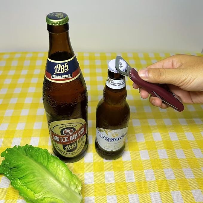 7-in-1 Multi-Function Bottle Opener, Kitchen Can Opener with Corkscrew, Jar Opener Bottle Opener and Can Opener for Weak hands, Seniors with Arthritis and Anyone with Low Strength