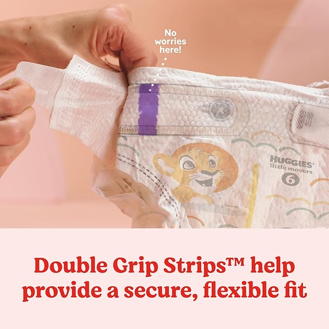 Huggies Size 5 Diapers, Little Movers Baby Diapers, Size 5 (27+ lbs), 58 Count, Packaging May Vary