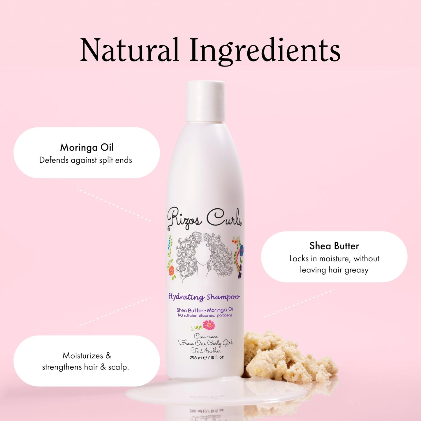 Rizos Curls Trio Bundle, Hydrating Shampoo & Deep Conditioner & Curl Cream Bundle, Gently Cleanse and Hydrate Curly Hair, Style