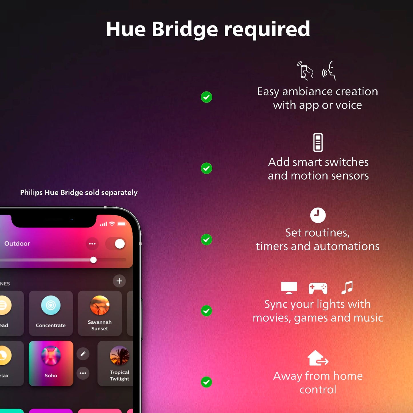 Philips Hue Play HDMI Sync Box 8K, Syncs up to 10 Hue Lights with Video Games, Movies, and Music, Requires Hue Bridge, Supports Dolby Vision HDR10+, Control with Hue App