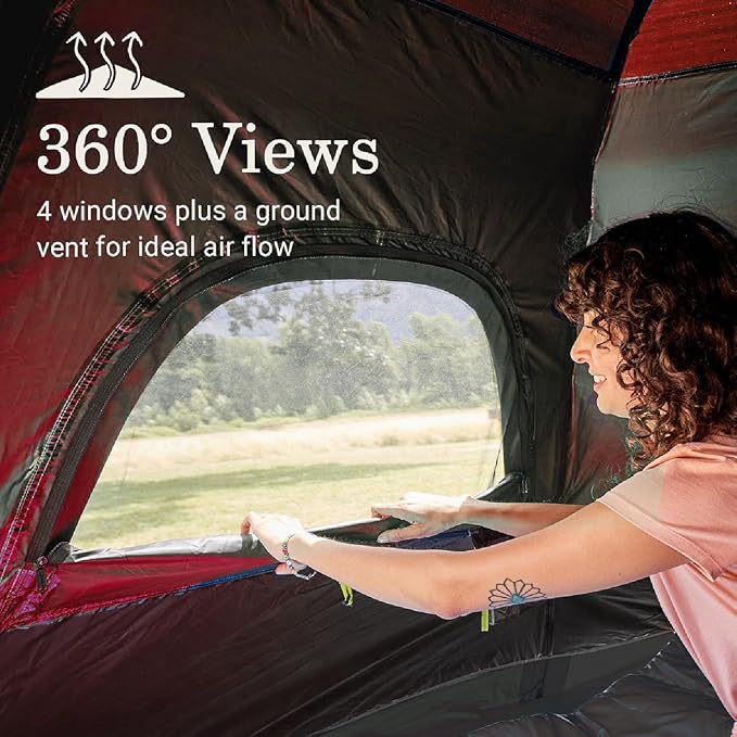 Camping Tent with Instant Setup, 2/3 Person Weatherproof Tent Easy Quick Set Up in 60 Seconds with Rainfly Backpack Tent for Family Camping & Hiking, Upgraded Ventilation,Center Height 66-inch