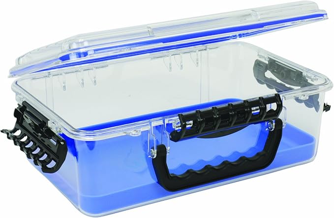 Plano Guide Series 3700 Field Box Waterproof Case, Blue, Large, Dry Box With Wrist Strap for Boat, Kayak, and Camping, Outdoor Gear Storage & 3640 Stowaway