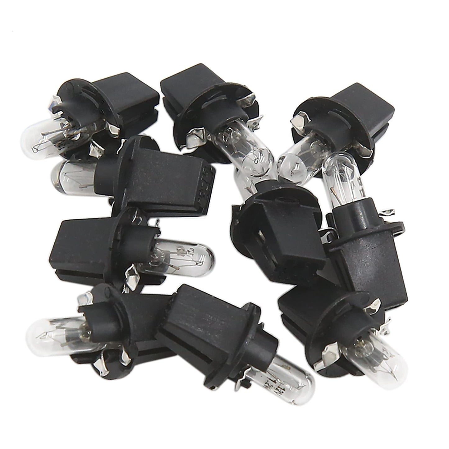 uxcell T5 Incandescent Dashboard Light 10pcs DC 12V 1.2W 13x23mm Yellow Plastic