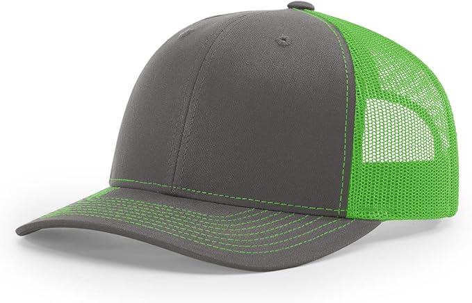 Richardson 112 Trucker Hat - Premium Blank Baseball Cap, Adjustable Snapback Hat - Structured Six Panel Richardson Blank Hats