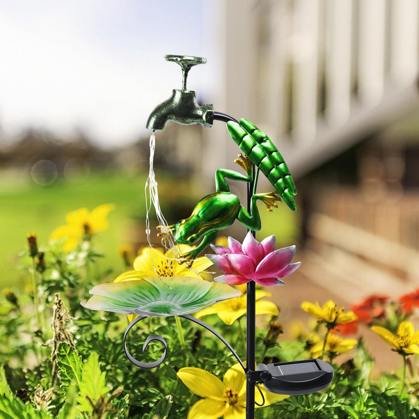 Bshine Frog Solar Outdoor Garden Lights  Waterproof Metal Solar Garden Stakes For Pathways  Poolside  Backyard Decorations  Yard Art  Lawn Decorations  Frog Gift For Mom