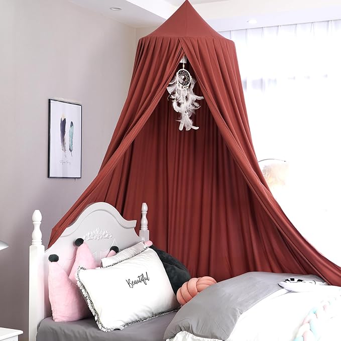 Upgrade Version of Canopy for Kids Bed, Extra Large Canopy for Girls Room Decoration Princess Castle Play Tent Hanging House, Dreamy Canopy for Children Room Reading Nook Canopies