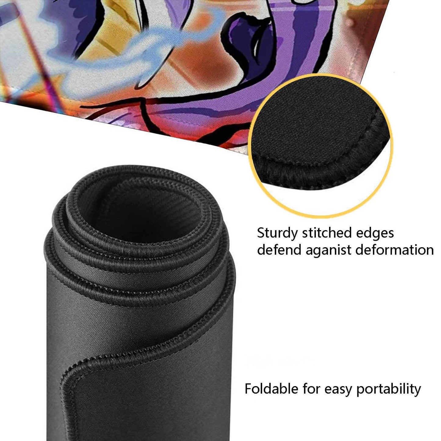 Extra Large Anime Mouse Pad Luffygear 5,Extended Large Gaming Mousepad,Non-Slip Rubber Base and Stitched Edges Desk Pad for Computer Home Office Work and Study,31.5"x15.7"