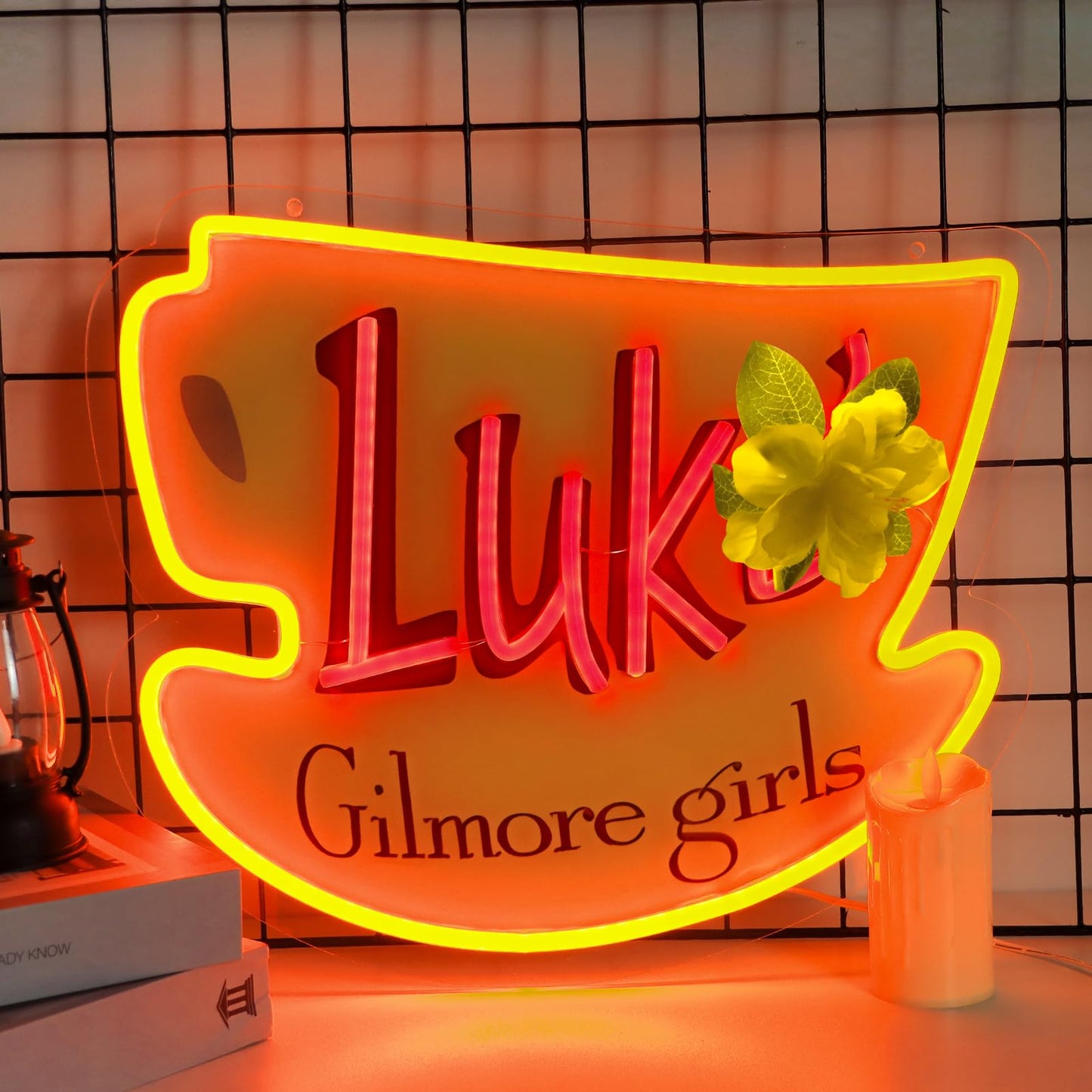 Pugna LukeS Coffee Neon Signs For Wall Decor Dimmable Neon Lights For Bedroom Led Signs Suitable For Dormitory Man Cave Christmas Gift 15.7 X 12.9In-Usb Powered-Acrylic