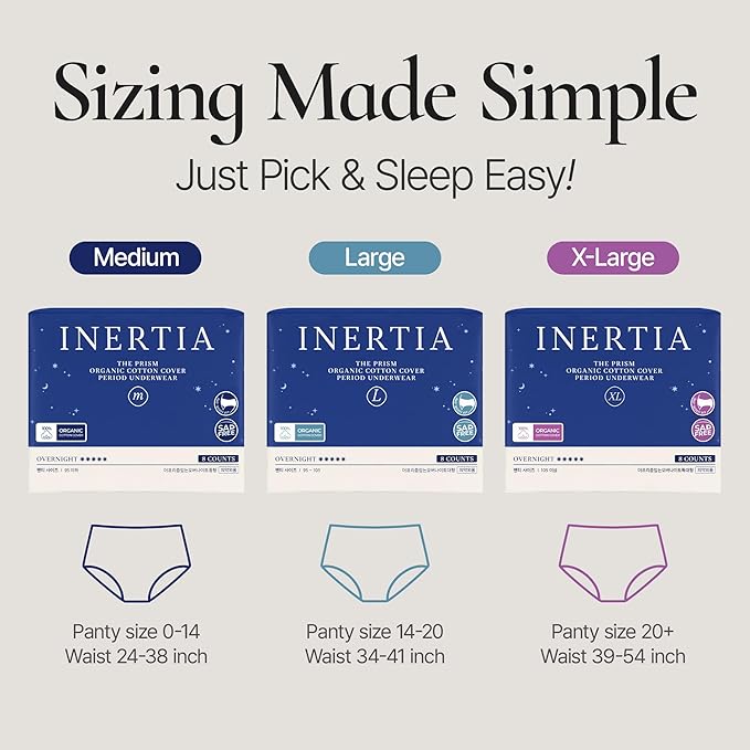INERTIA Organic Cotton Cover Period Underwear - Medium