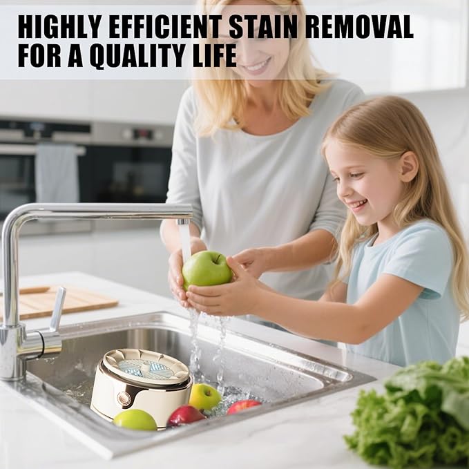 Fruit and Vegetable Washing Machine, Upgrade Titanium Electrolysis Purification Fruit Cleaner Device Waterproof Fruit and Vegetable Purifier Clean Fresh Produce in Water