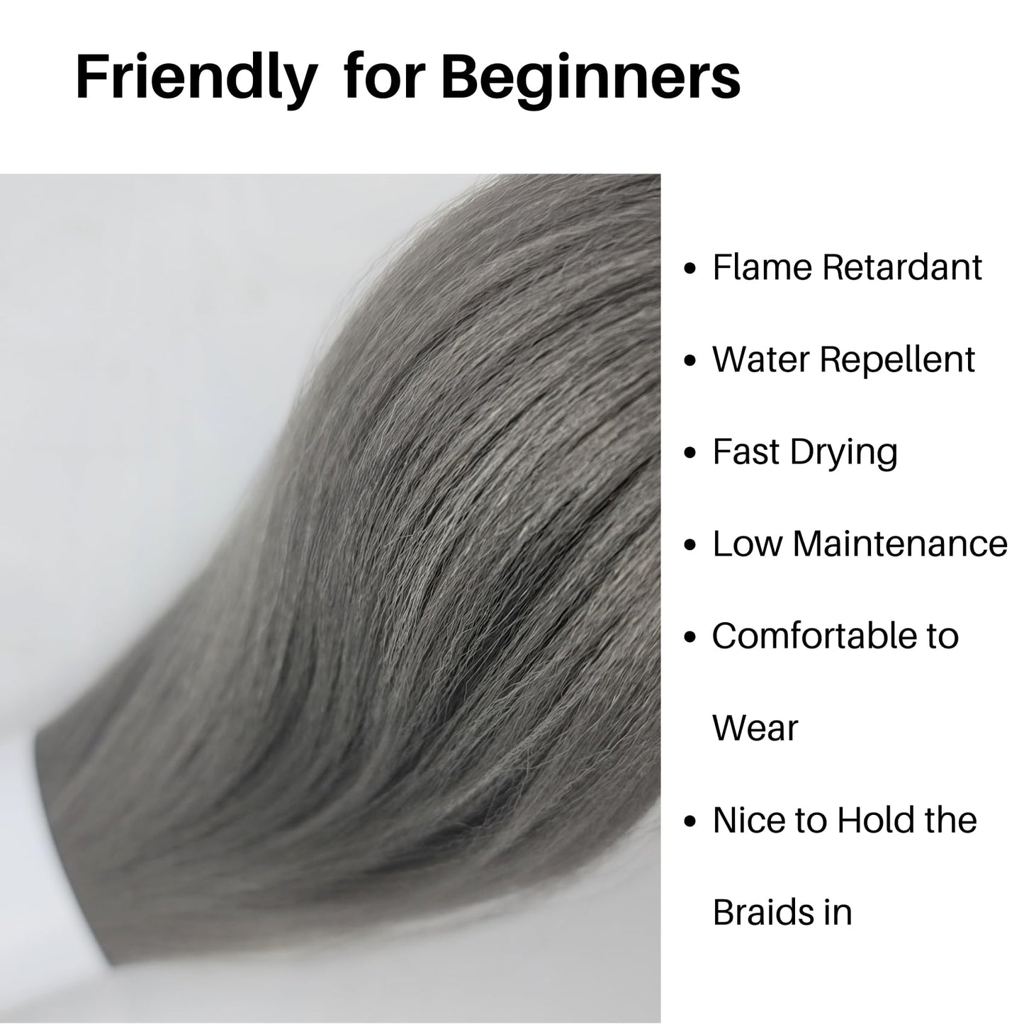 Grey Braiding Hair Pre Stretched 16 Inch Braiding Hair Short Synthetic Box Braids Hair for Braiding