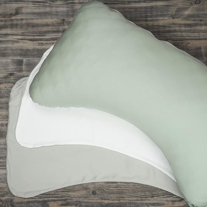 Honeydew King Side Pillow Case - Fits The Scrumptious and Essence Curved Pillows for Side Sleepers - Comfortable and Soft Cooling 100% Viscose Made from Bamboo - King Size (Powdered Sugar White)