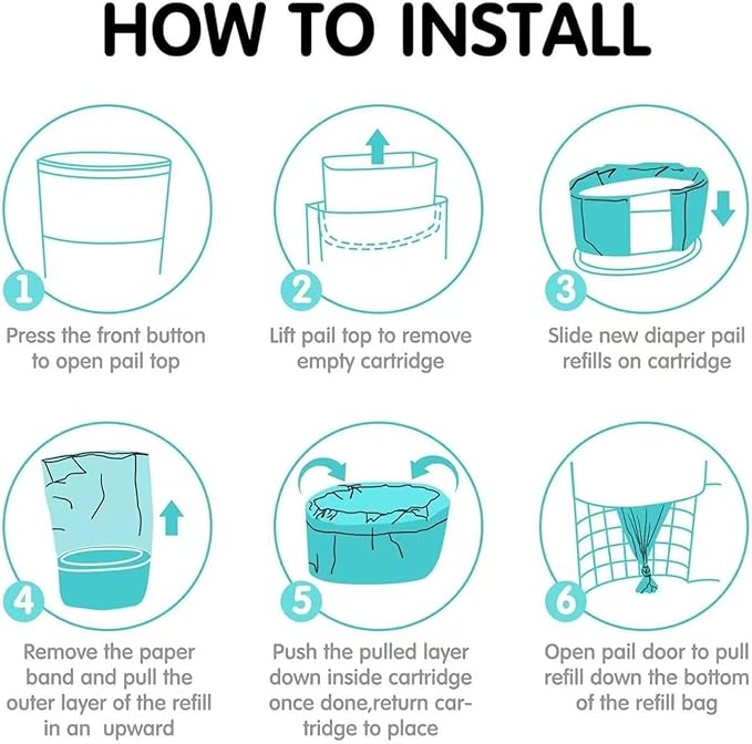 Adult Diaper Liner Refills Compatible with Janibell Akord 280 Slim Model Diaper System, A Single Liner Pack Will Last for Over 500 Adult Briefs Using 4PACK