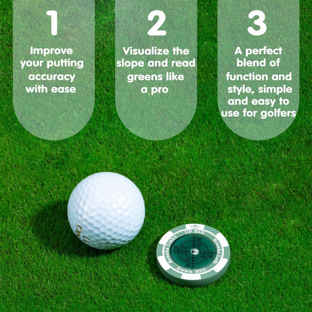 SlopeMaster ProGreen Reader - Golf Ball Marker with High Precision Green Reading Aid Golf Accessories for Men Women