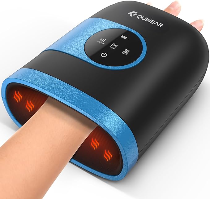 QUINEAR Hand Massager - Cordless Hand Massager with Heat and Compression for Arthritis, Carpal Tunnel and Stiff Joints - G...
