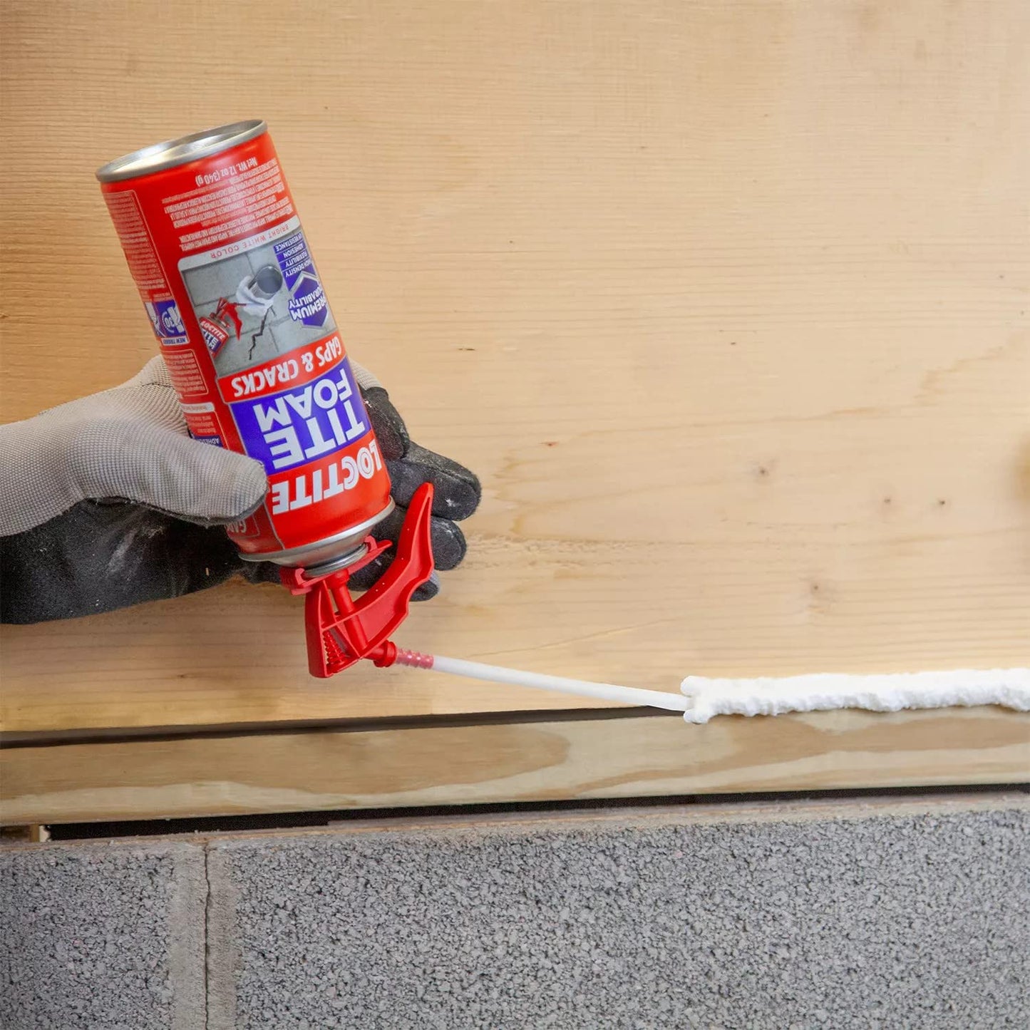 Loctite Tite Foam Gaps & Cracks Spray Foam Sealant, 12 fl oz Can, 1 Pack - Polyurethane Expanding Insulation