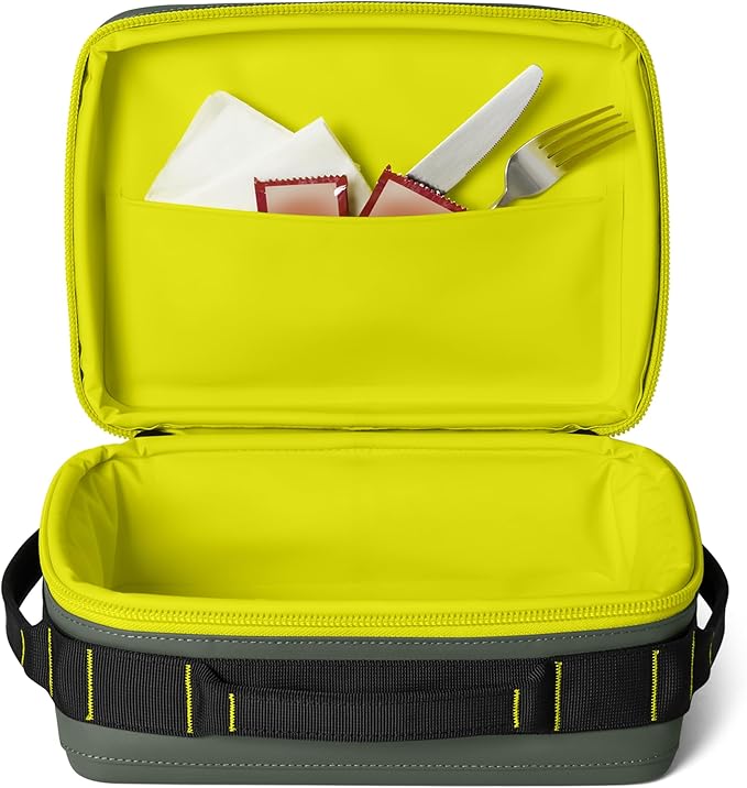 YETI Daytrip 5L Insulated Soft Cooler Lunch Box, Camp Green/Firefly Yellow