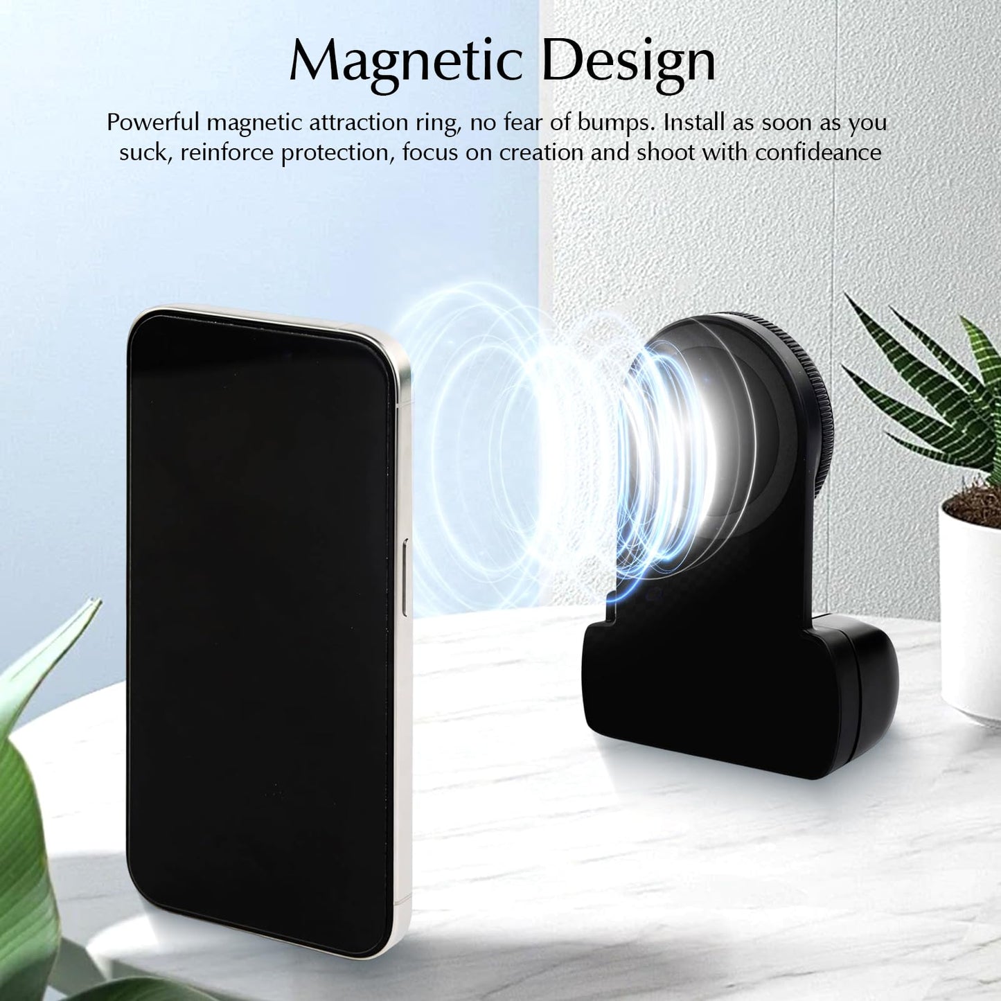 Magnetic Selfie Ring Light, Rechargeable Led Fill Light With A Mirror For Iphone, Wireless Bluetooth Remote Control For Video Vl