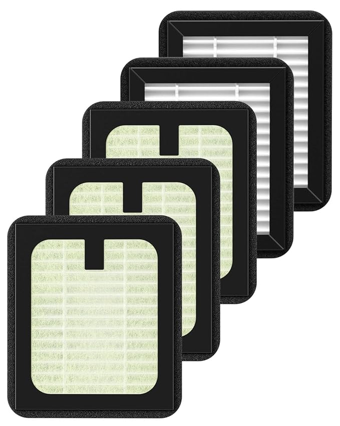 Dryer Advanced HEPA Filter Replacement for Baby Brezza Baby Bottle Washer, Sterilizer and Dryer Advanced Air Filter Parts(Not for Pro), 5 Pack