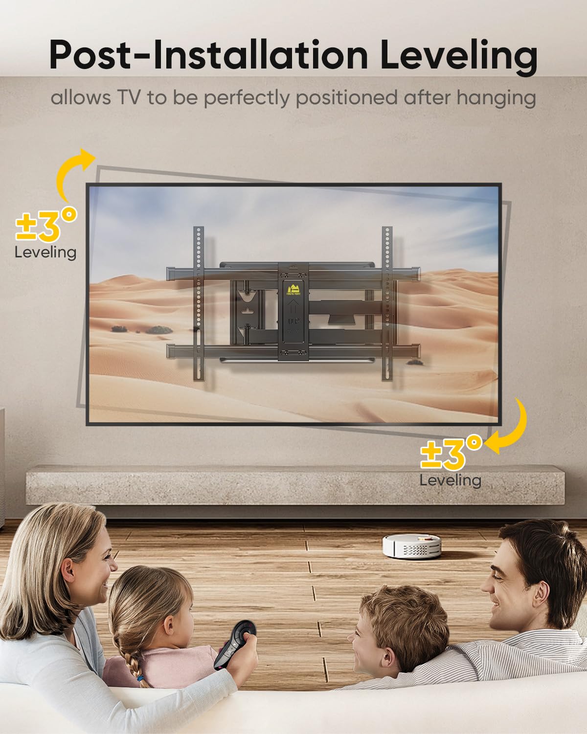 FORGING MOUNT Long Arm TV Mount for Most 37-75 Inch TVs, 30 Inch Long Extension Arm Corner TV Wall Mount, Full Motion Wall Mount Swivel, Tilt, Articulating Bracket Max VESA 600x400mm up to 100lbs