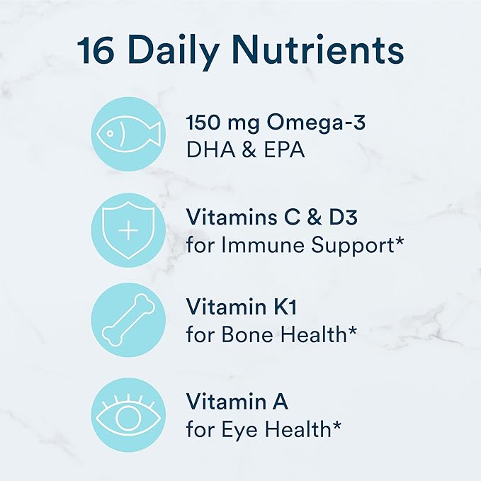 SmartyPants Multivitamin for Men & Women: Multivitamin Gummies with Vitamin D3, C, Vitamin B12, B6, A, K & Zinc, Omega 3 Fish Oil (EPA/DHA), Biotin, Gluten Free, 180 Count (30 Day Supply)