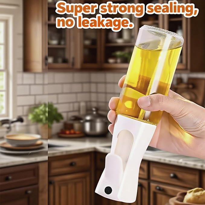 Olive Oil Sprayer for Cooking, 220ml Glass Oil Dispenser for Kitchen Gadgets, Food Grade Premium Spray Bottle, Continuous Spray with Portion Control, for Salad, Frying, BBQ