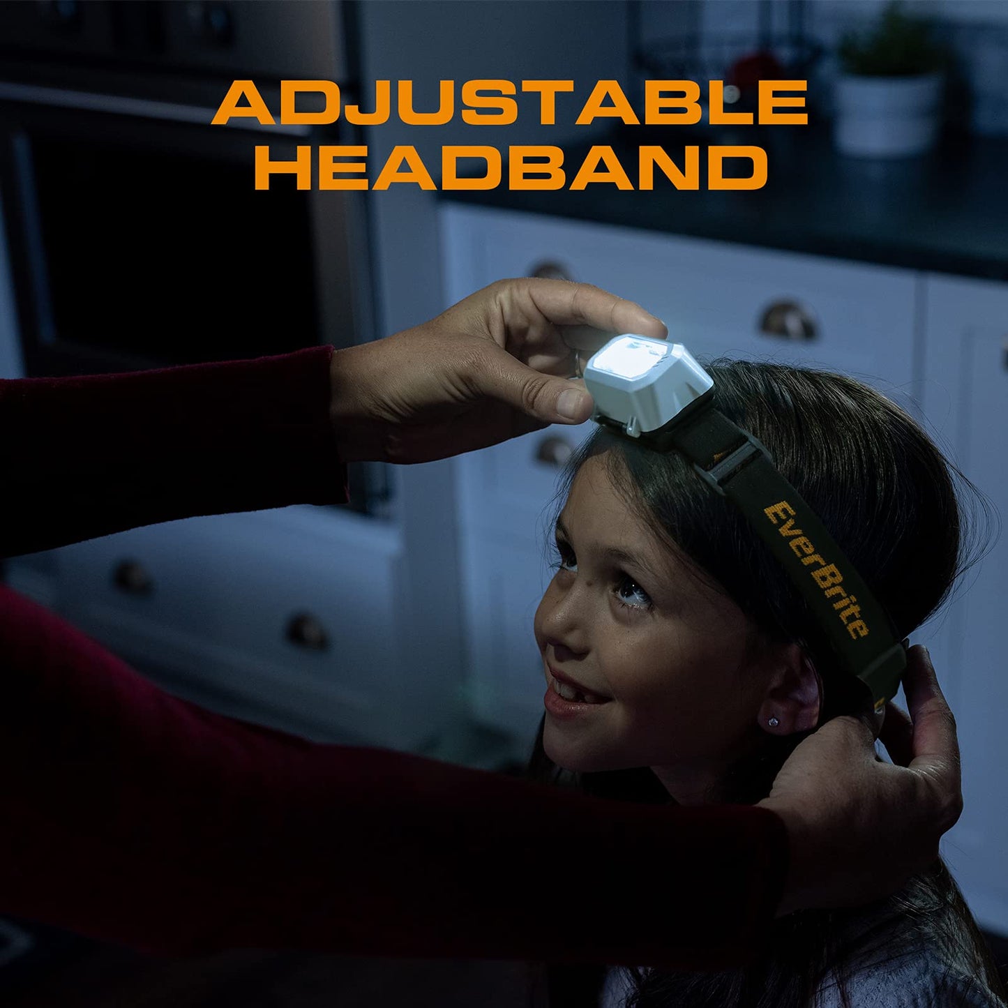 EverBrite LED Headlamp, 4 Lighting Modes, Pivoting Head, IPX4 Water Resistant, Black, 2 Pack