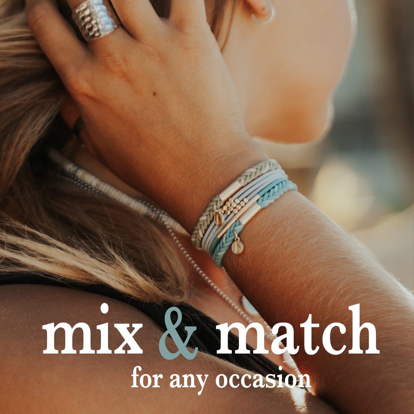K'lani Imagine Bracelets for Women - Elastic Bracelets and Boho Hair Ties - Cute Hairties for Women and Hair Tie Accessories - S