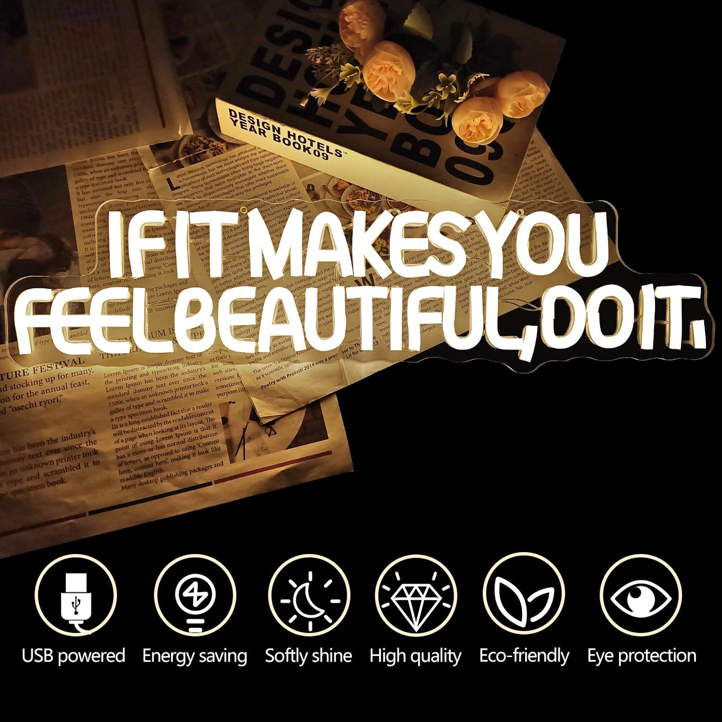 If It Make You Feel Beautiful Do It Neon Sign For Wall Decor Beauty Room Neon Led Sign Spa Salon Neon Light Up Sign For Beauty Salon Spa Studio Business Esthetician Shop Decoration Gift