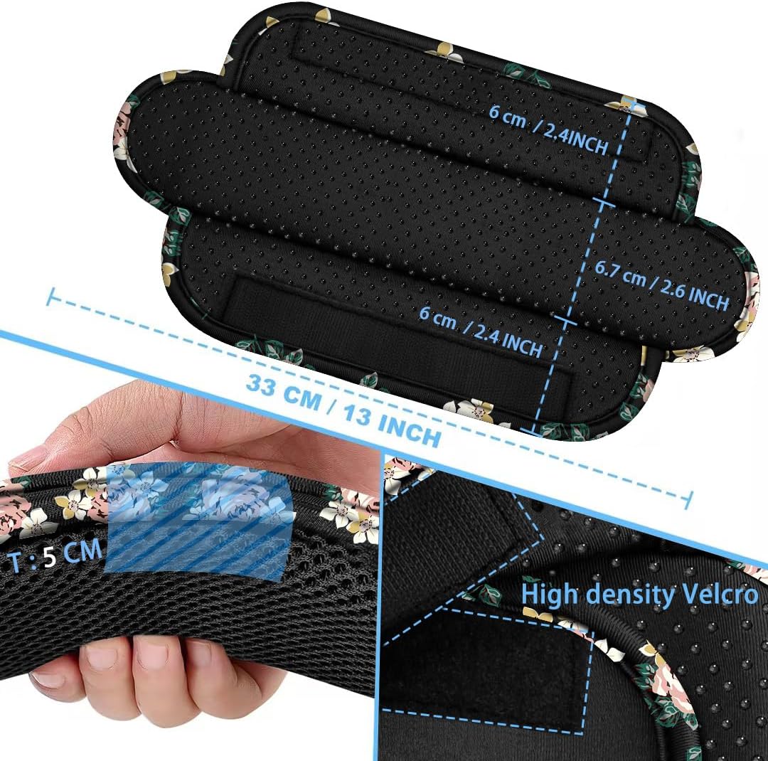 ZINZ 2-Pack Universal Shoulder Pad with Ultra thick Cushion for Bag Luggage Bag Crossbody, Plus Long & Anti-Slip & Breathable,Dark Rose-2Pack