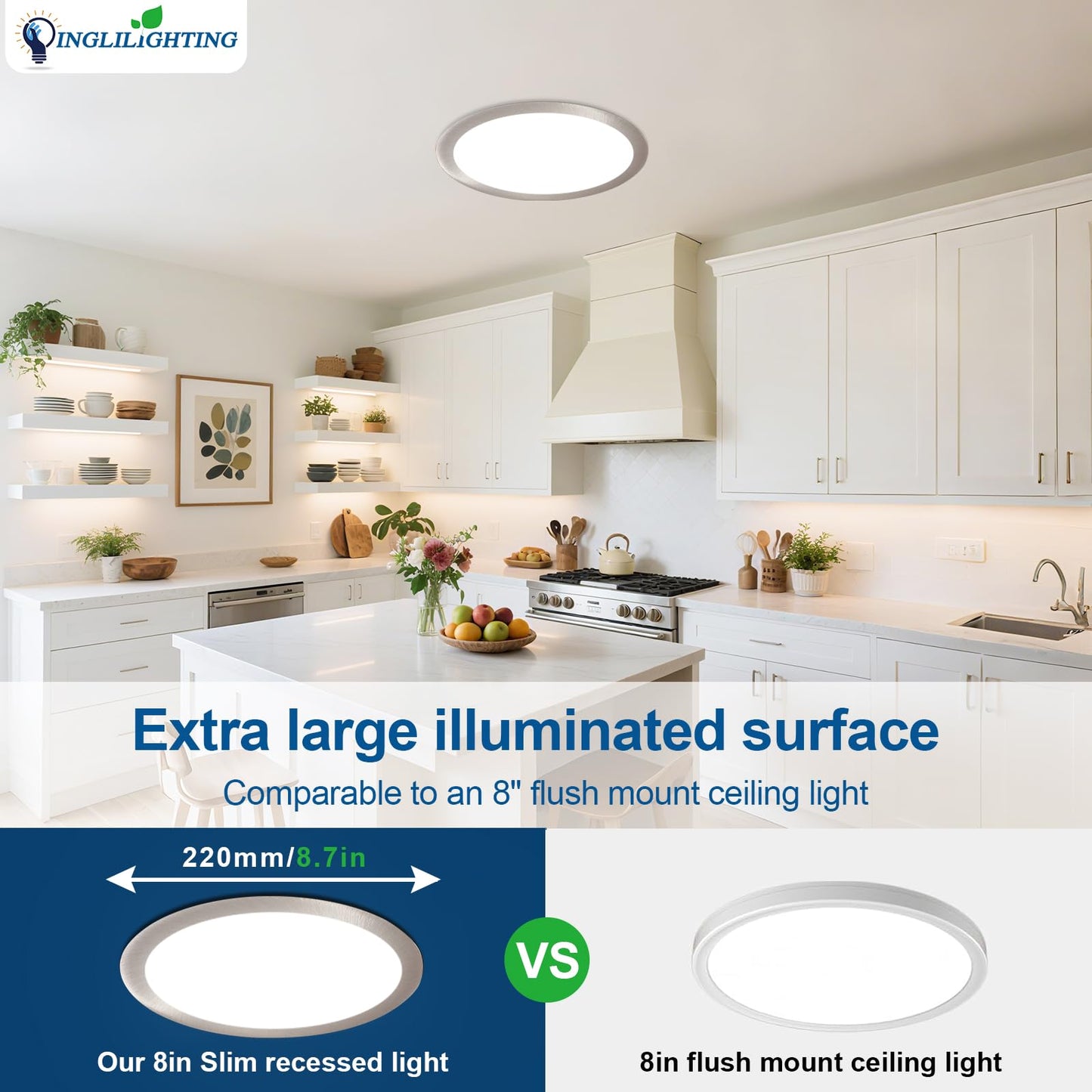 Dllt Led Recessed Ceiling Lights: 12 Pack 6 Inch 5Cct Ultra-Thin Lighting With Junction Box For Bedroom - 1200Lm Brightness 12W Eqv 110W Dimmable Canless Wafer Downlight With Etl&Fcc-Nickel Brush