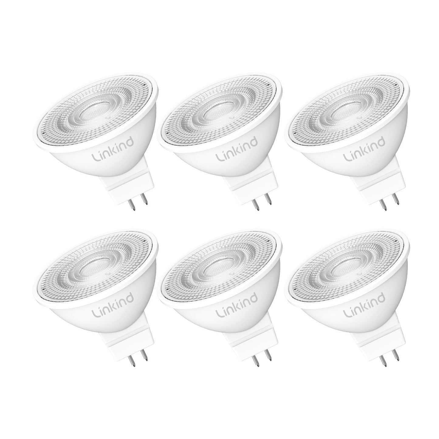 Linkind Dimmable Mr16 Led Bulbs  50W Equivalent Gu5.3 Bi-Pin Base Mr16 Bulbs  12V Low Voltage 5W 2700K Soft White 500Lm 40?Beam Angle For Spotlights  Recessed  Tracking  Landscape Lighting  6 Packs